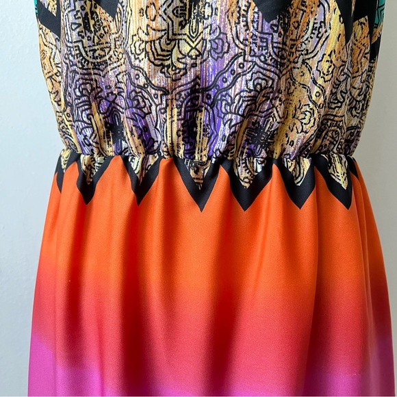 GB Multicolored Zig Zag Blouson Shift Mini Dress - Picture 5 of 7